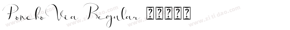 PonchoVia Regular字体转换